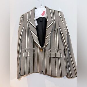 SMYTHE size 12 grey ribbon stripe jacket